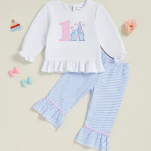 Toddler Girl Birthday Outfit/ Long Sleeves Headband and Shoes