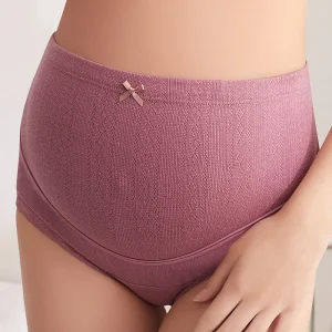 3 Colors Plus Size Cotton High Waist Pregnancy Briefs