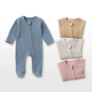 Organic Cotton Footed Long-Sleeve Pajamas